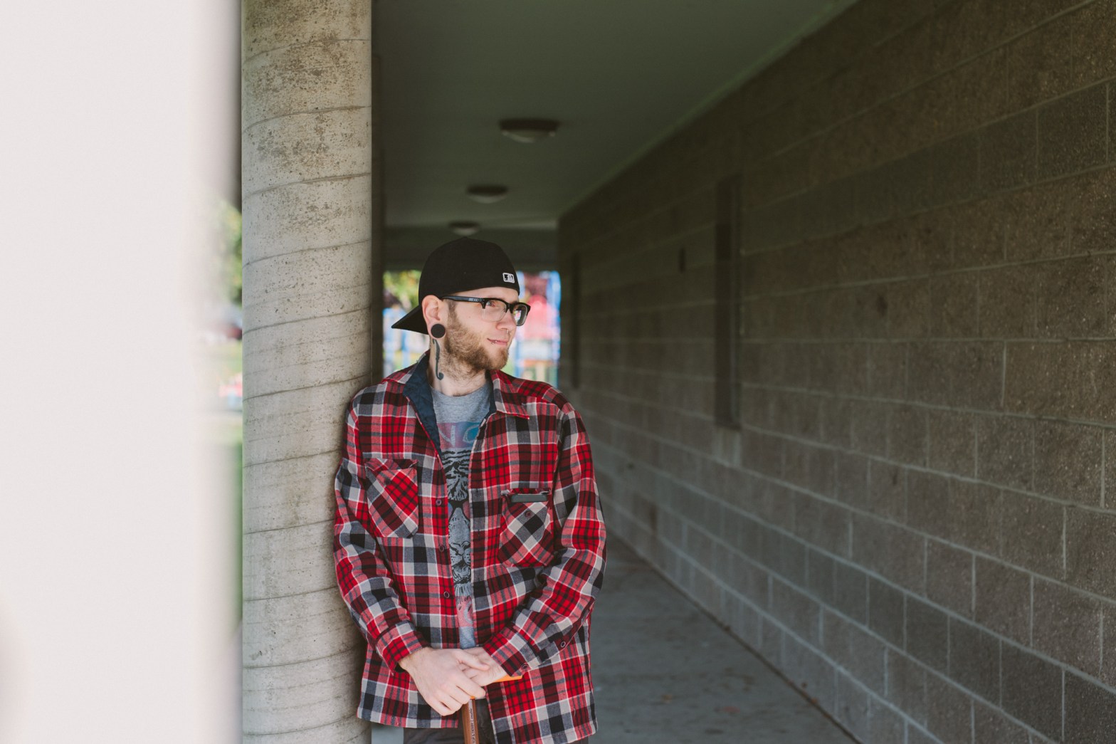 man with top and derby cane in the PNW